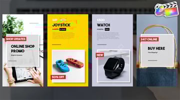 Online Shop Vertical Promo Slideshow | FCPX